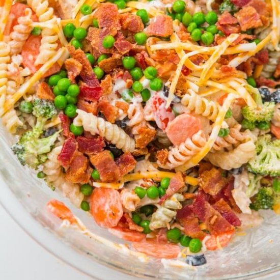 BACON CHICKEN RANCH PASTA SALAD