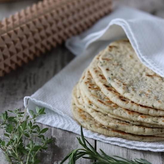 Soft Nordic Flatbreads with Herbs