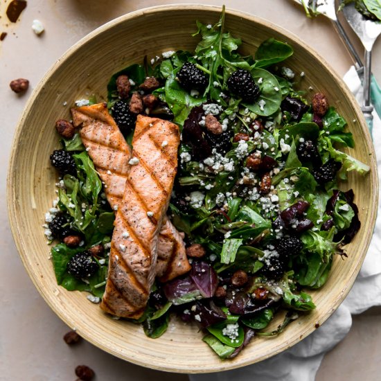 Black & Bleu Salmon Salad