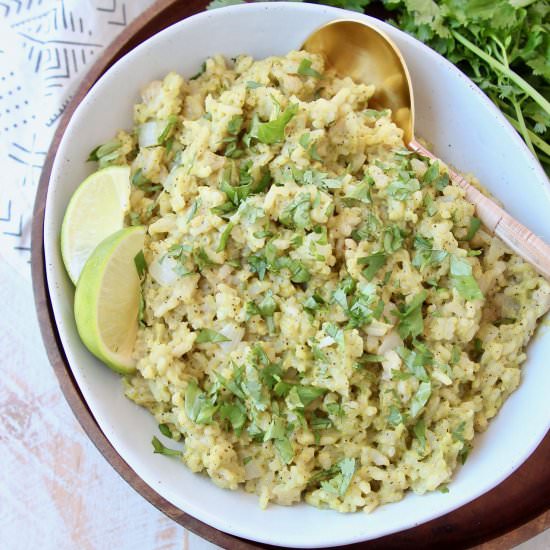 Cilantro Pesto Risotto