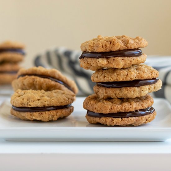 Oatmeal Ganache Sandwich Cookies