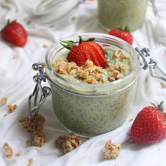 Coconut Matcha Chia Pudding