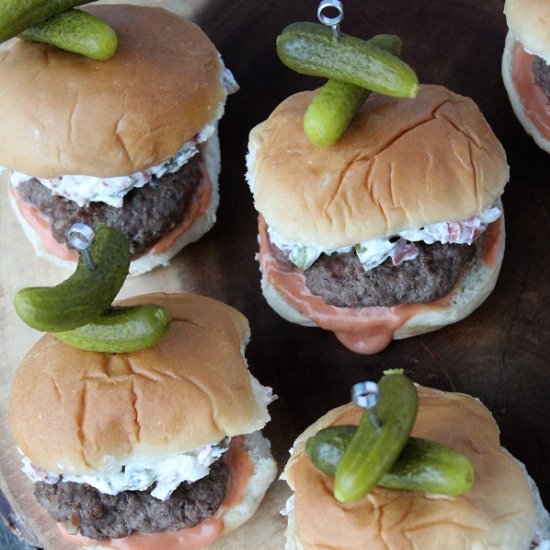 Dill Pickle Dip Sliders