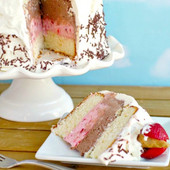 Neapolitan Ice Cream Cake