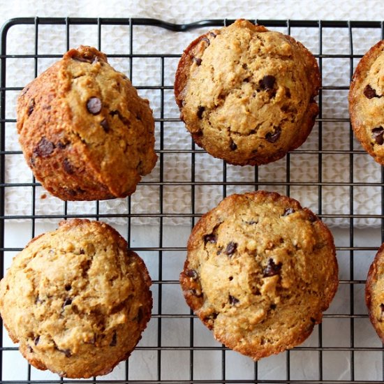 Chocolate Chip Banana Bran Muffins