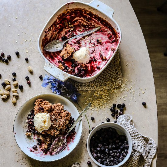 Saskatoon Berry Crisp