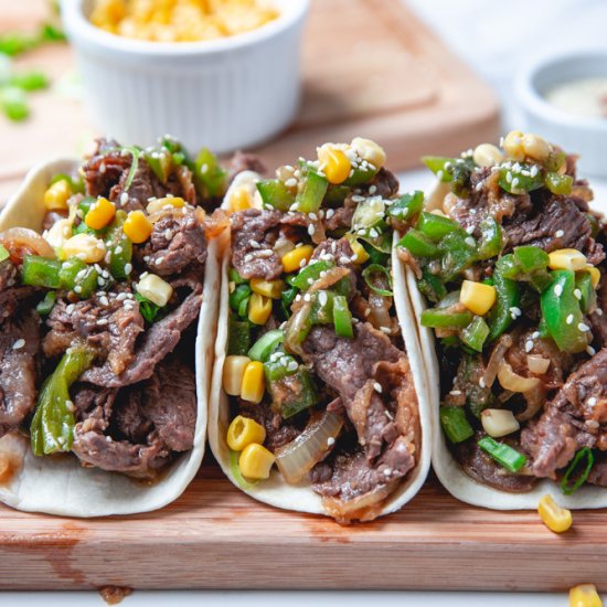 KOREAN BEEF BULGOGI TACOS