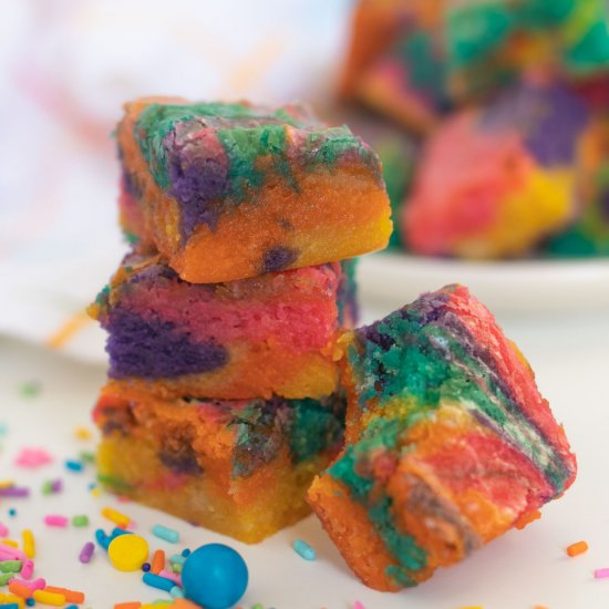 Rainbow Blondies