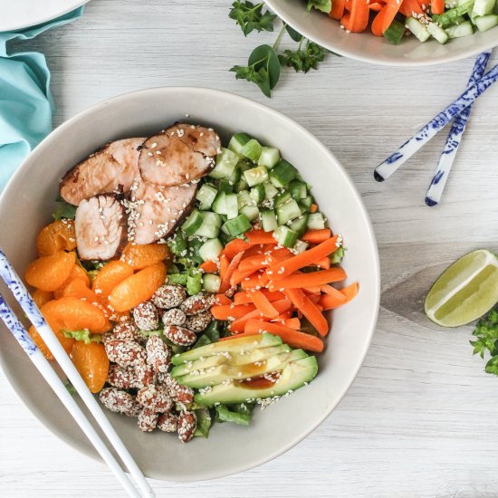 Sesame-Soy Pork Loin Salads