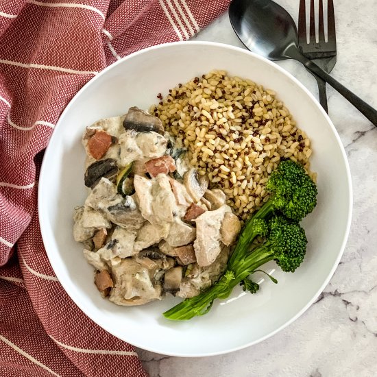 Quick Chicken Stroganoff