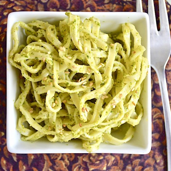 Cold Asian Pesto Noodles