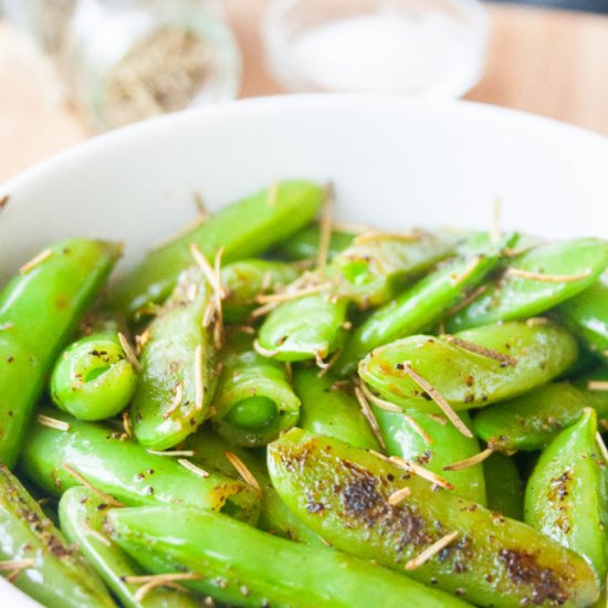 Rosemary Sea Salt Sugar Snap Peas