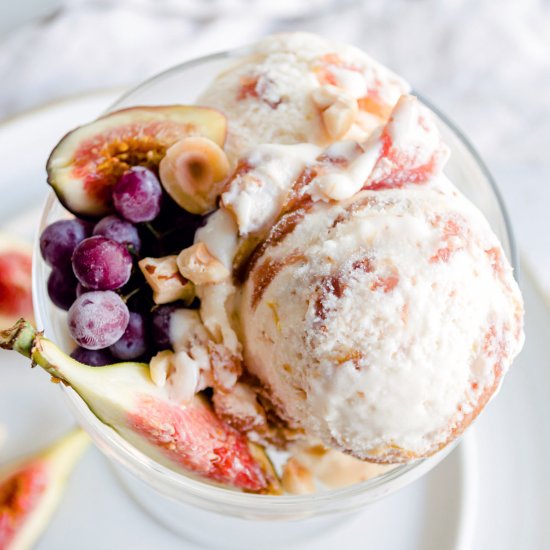 Fig and Honey Cheesecake Ice Cream