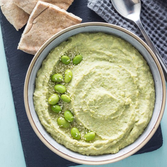 easy vegan edamame hummus