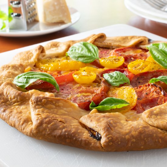 Heirloom Tomato Galette with Mozzar