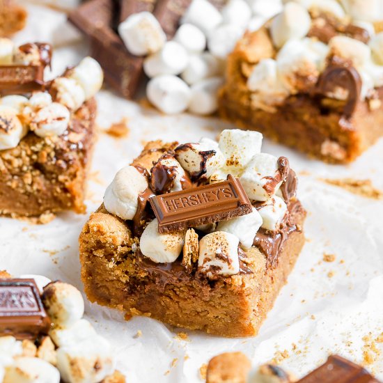 Peanut Butter S’mores Blondies