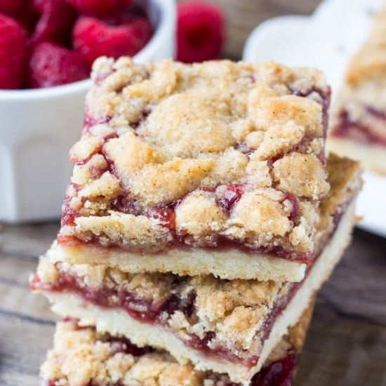 RASPBERRY CRUMBLE BARS