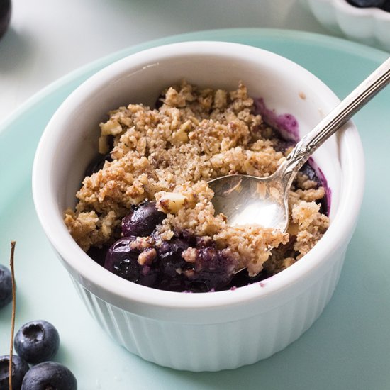 Low-Carb Berry Cherry Crisp