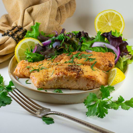 Almond Flour Crusted Salmon