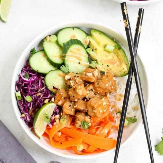 Peanut Tofu Buddha Bowl