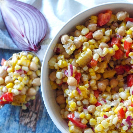 Chickpea & Grilled Corn Salad