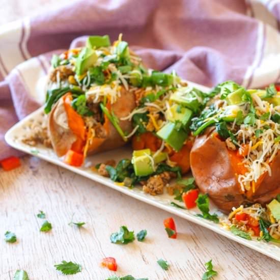 Taco Stuffed Sweet Potatoes