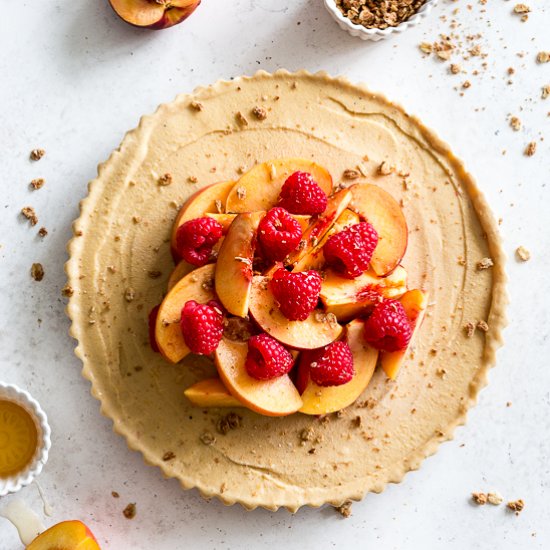 Dairy-Free Frozen Peach Cream Pie