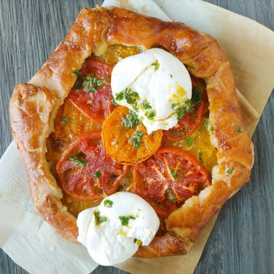 Heirloom Tomato & Burrata Galette