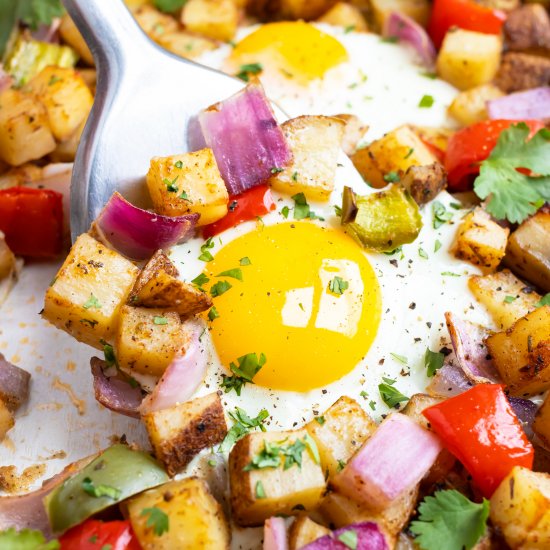 Sheet Pan Breakfast Hash & Eggs