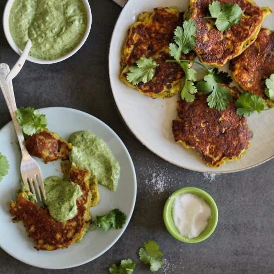 Leek fritters