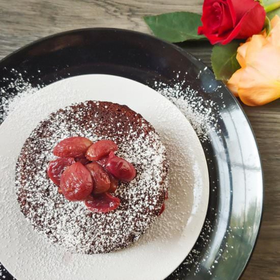 Chocolate & Grape Cake for Two