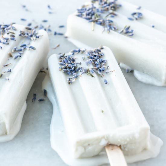 Lavender Moon Milk Popsicles