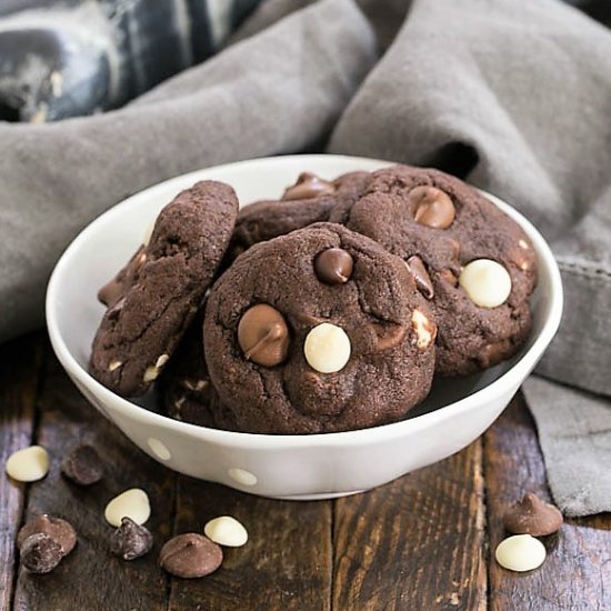 Quadruple Chocolate Cookies