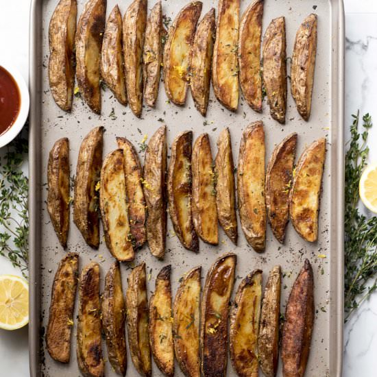 Lemon Thyme Potato Wedges