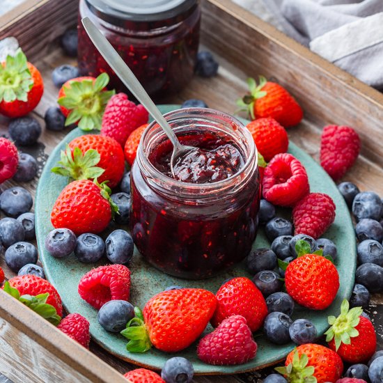 instant pot mixed berry jam