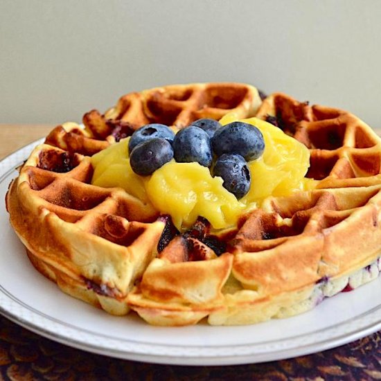 Lemon Blueberry Waffles