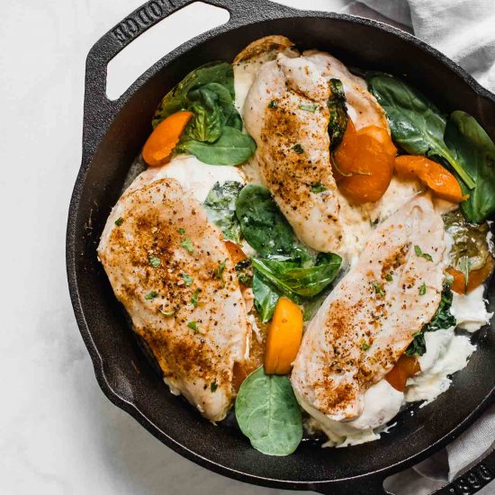 Apricot Mozzarella Stuffed Chicken