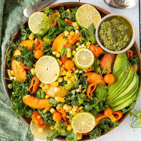 Roasted Corn and Pesto Salad