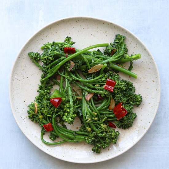 Broccolini with Calabrian Chilis