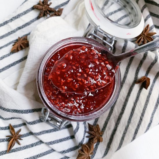 Raspberry Star Anise Jam