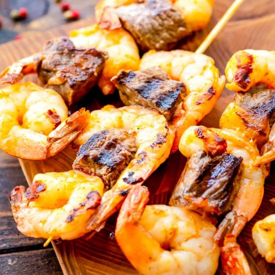 Steak and Shrimp Kabobs