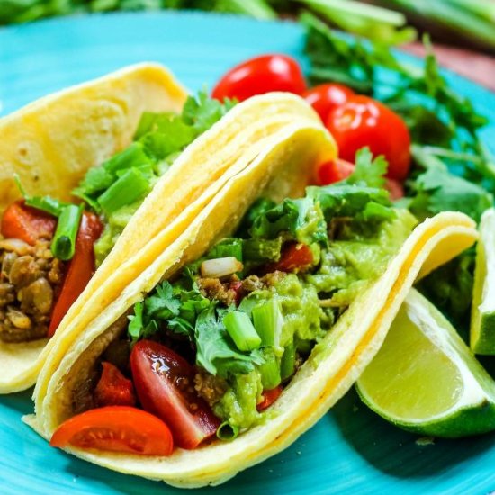 Southwest Lentil Tacos