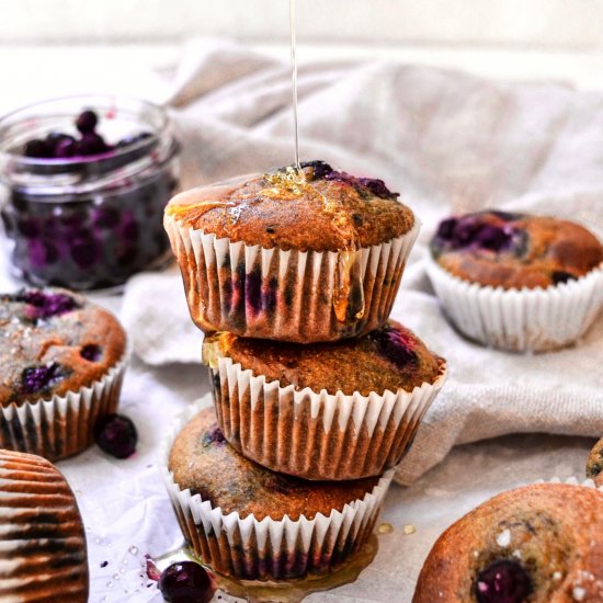 Whole Wheat Blueberry Muffins