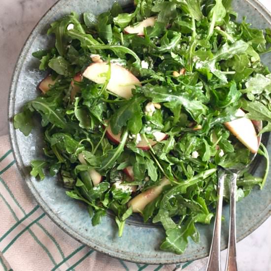 Arugula, Basil & Peach Salad