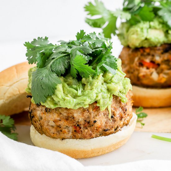 Sweet Pepper Grilled Turkey Burgers