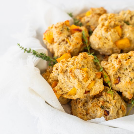 Peach Scones with Thyme and Pepper