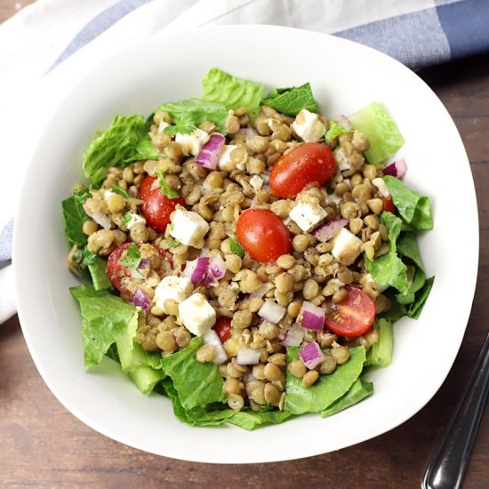 Lentil Salad with Feta Cheese