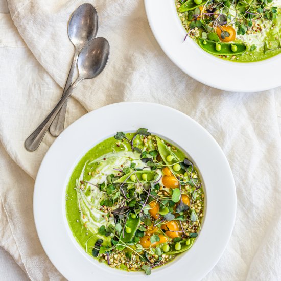 Chilled Vegan Cucumber Avocado Soup