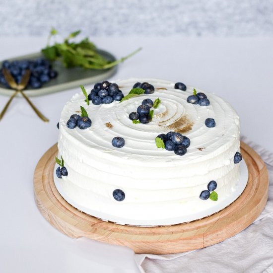 Blueberry Fresh Cream Cake