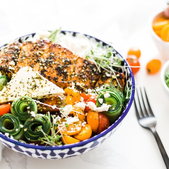 Mediterranean Salmon Bowls